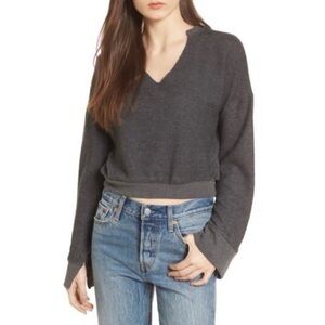 PROJECT SOCIAL T Bell Sleeve Gray Sweatshirt Size M